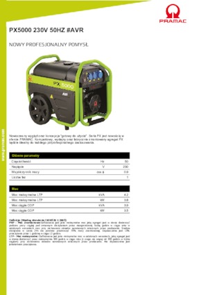 Benzinski generatori struje PRAMAC Lifter PX 5000