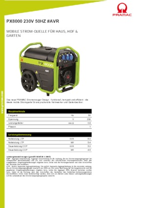 Benzinski generatori struje PRAMAC Lifter PX 4000