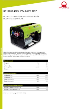 Benzinski generatori struje PRAMAC Lifter SP 12000