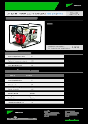 Benzinski generatori struje INMESOL AH 620-M