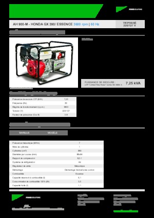 Benzinski generatori struje INMESOL AH 900-M