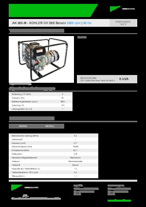 Benzinski generatori struje INMESOL AK 600-M
