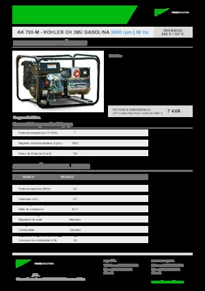 Benzinski generatori struje INMESOL AK 700-M