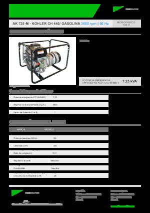 Benzinski generatori struje INMESOL AK 725-M