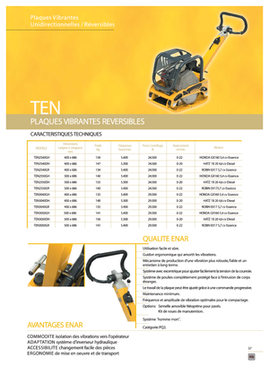 Reverzibilni kompaktori s vibracionim pločama Enar TEN 3040 GR