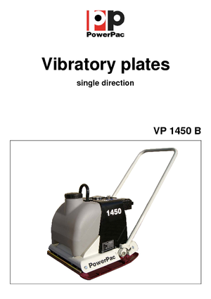 Jednosmjerni vibracioni nabijači ploča PowerPac VP 1450B/500