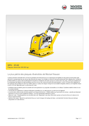 Jednosmjerni vibracioni nabijači ploča Wacker Neuson WPU 1550 A