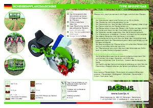 Strojevi za sadnju Basrijs Discplanter with conveyer belt