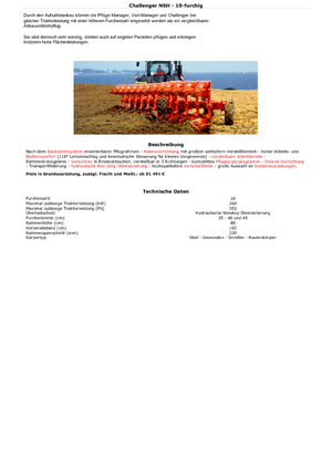 Plugovi Kuhn Challenger 11E NSH + ZXL 