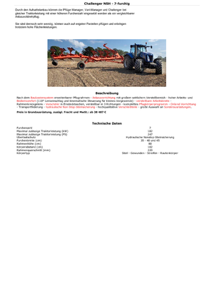 Plugovi Kuhn Challenger 8E NSH