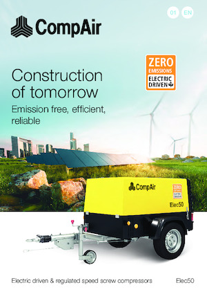 Prijenosni zračni kompresori - dizel, električni, benzinski CompAir Elec50 