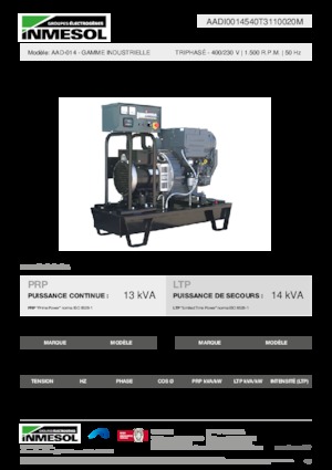 Dizelski generatori INMESOL AAD-014