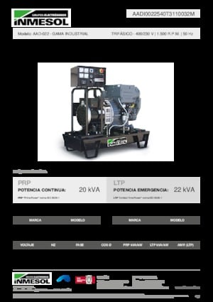 Dizelski generatori INMESOL AAD-022