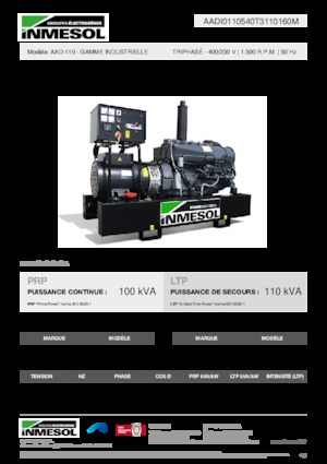 Dizelski generatori INMESOL AAD-110