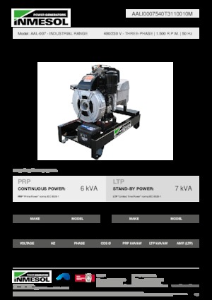 Dizelski generatori INMESOL AAL-007