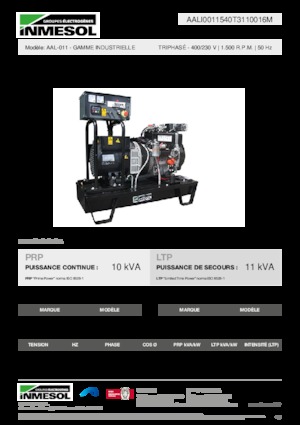Dizelski generatori INMESOL AAL-011