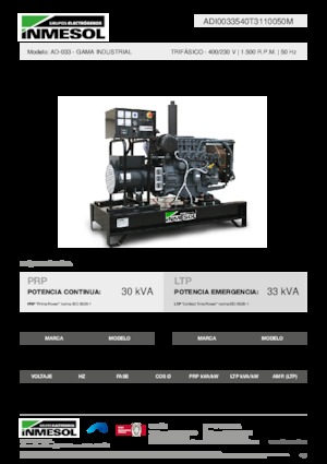 Dizelski generatori INMESOL AD-033