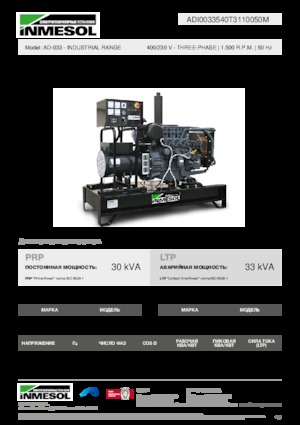 Dizelski generatori INMESOL AD-033