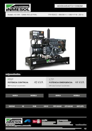 Dizelski generatori INMESOL AD-044