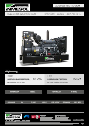 Dizelski generatori INMESOL AD-095