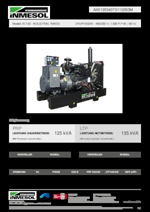 Dizelski generatori INMESOL AI-135