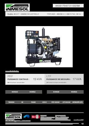 Dizelski generatori INMESOL AK-017