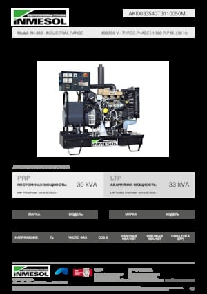 Dizelski generatori INMESOL AK-033
