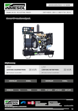 Dizelski generatori INMESOL AK-33