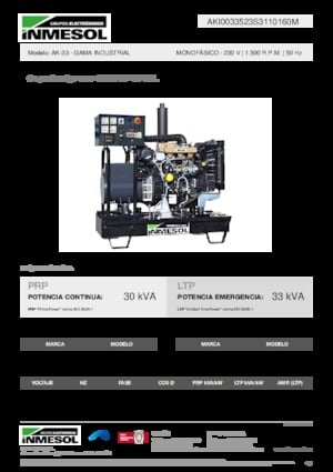 Dizelski generatori INMESOL AK-33
