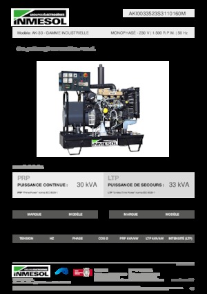 Dizelski generatori INMESOL AK-33