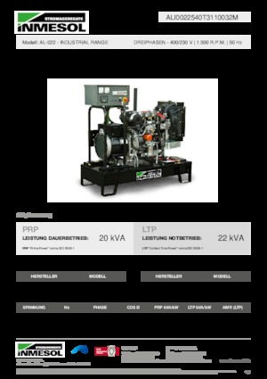 Dizelski generatori INMESOL AL-022