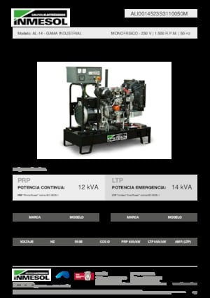 Dizelski generatori INMESOL AL-14