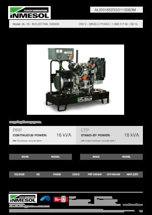 Dizelski generatori INMESOL AL-18
