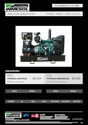 Dizelski generatori INMESOL AV-095