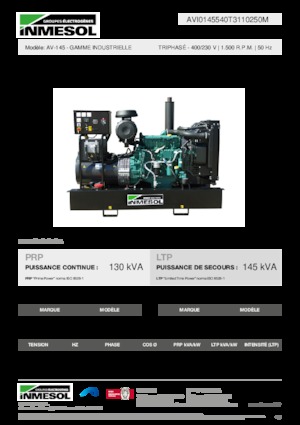 Dizelski generatori INMESOL AV-145