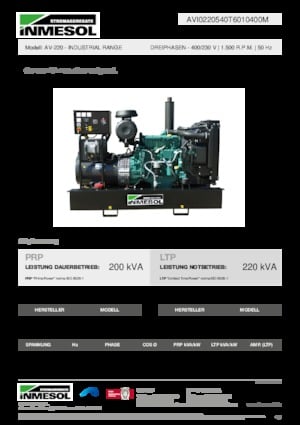 Dizelski generatori INMESOL AV-220