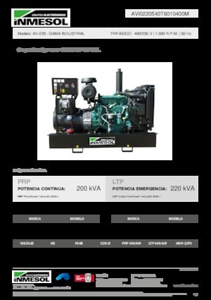 Dizelski generatori INMESOL AV-220