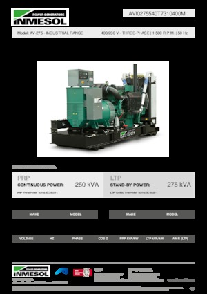 Dizelski generatori INMESOL AV-275