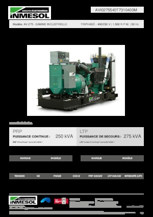 Dizelski generatori INMESOL AV-275