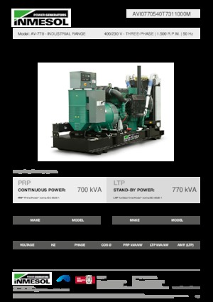 Dizelski generatori INMESOL AV-770