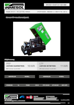 Dizelski generatori INMESOL BK-011