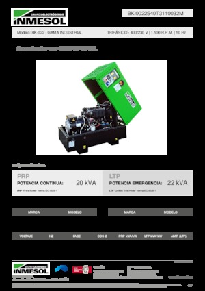 Dizelski generatori INMESOL BK-022