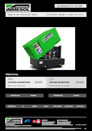 Dizelski generatori INMESOL BL-009