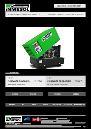 Dizelski generatori INMESOL BL-009