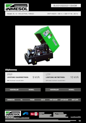 Dizelski generatori INMESOL BL-10