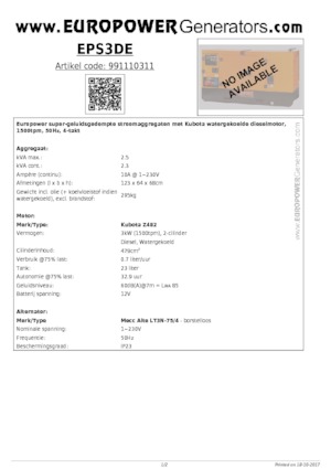 Dizelski generatori Europower EPS3DE (MA)
