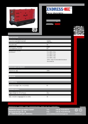 Dizelski generatori Endress ESE 110 IW/RS