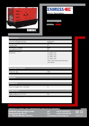 Dizelski generatori Endress ESE 180 JW/RS