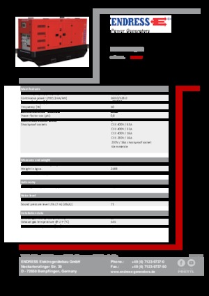 Dizelski generatori Endress ESE 180 JW/RS