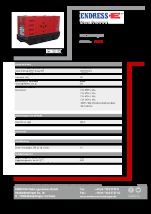 Dizelski generatori Endress ESE 225 JW/RS